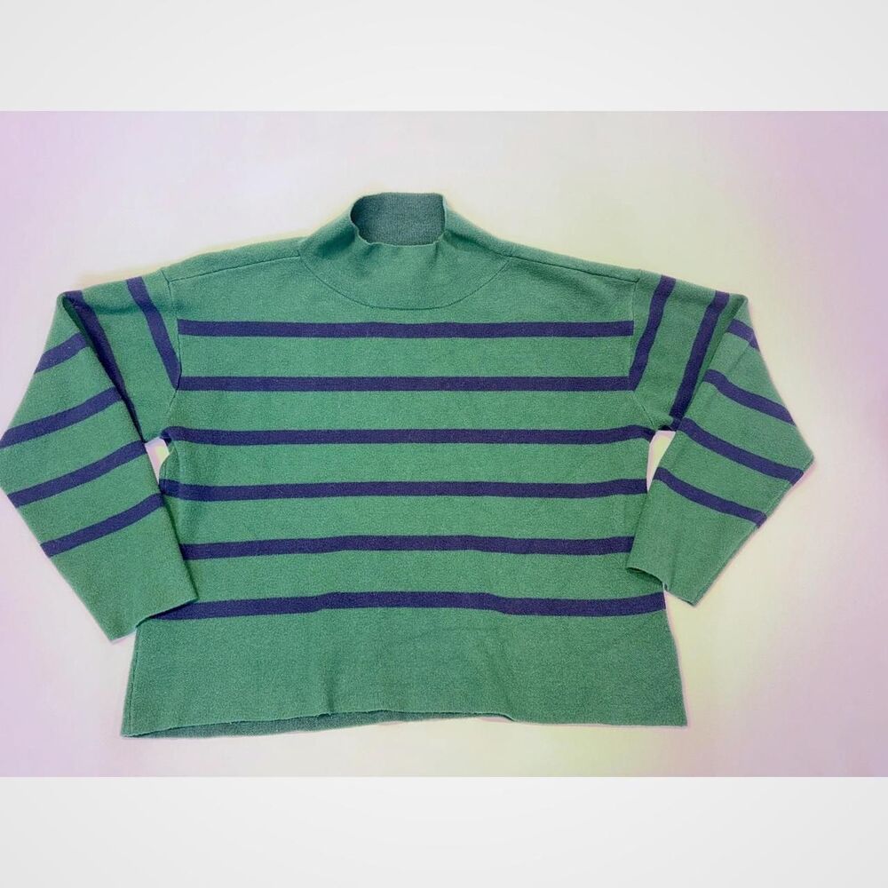 Maeve Women's Green and Navy Jumper